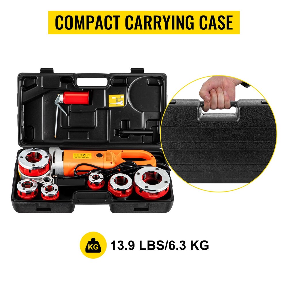 2300W Electric Pipe Threader Handheld Household Galvanized Iron Sleeve Machine