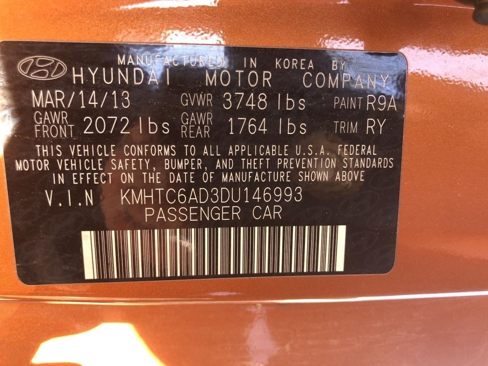 Camera Gate Mounted Fits 12-17 VELOSTER 1007919