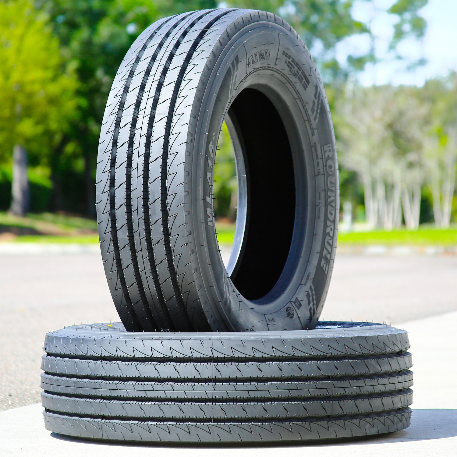 4 Tires Roundrule MLA18+ All Steel 245/70R19.5 H 16 Ply All Position Commercial