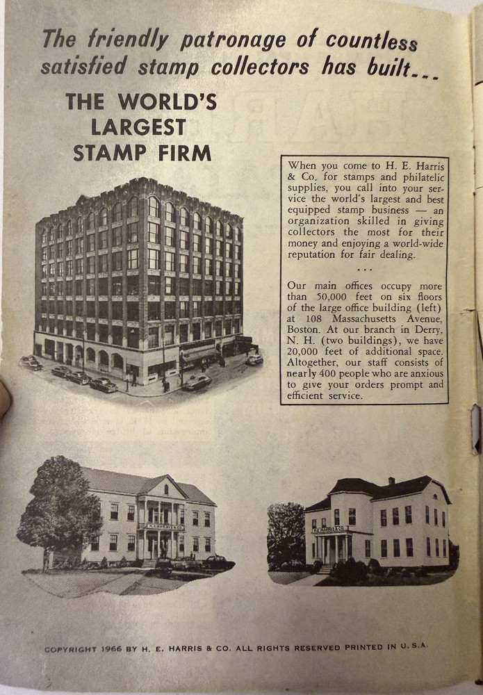 Vintage Harris Catalog - 1966 stamp collector’s guide