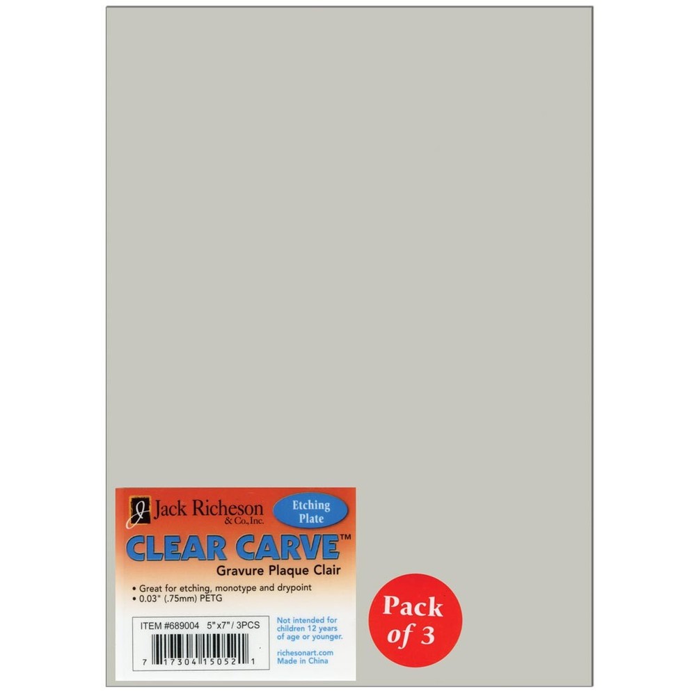 Richeson Clear Carve 5x7" Etching Plates