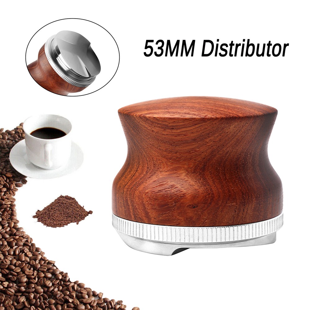 53mm Coffee Distributor Espresso Distribution Tool, Adjustable Depth Tamper Leve