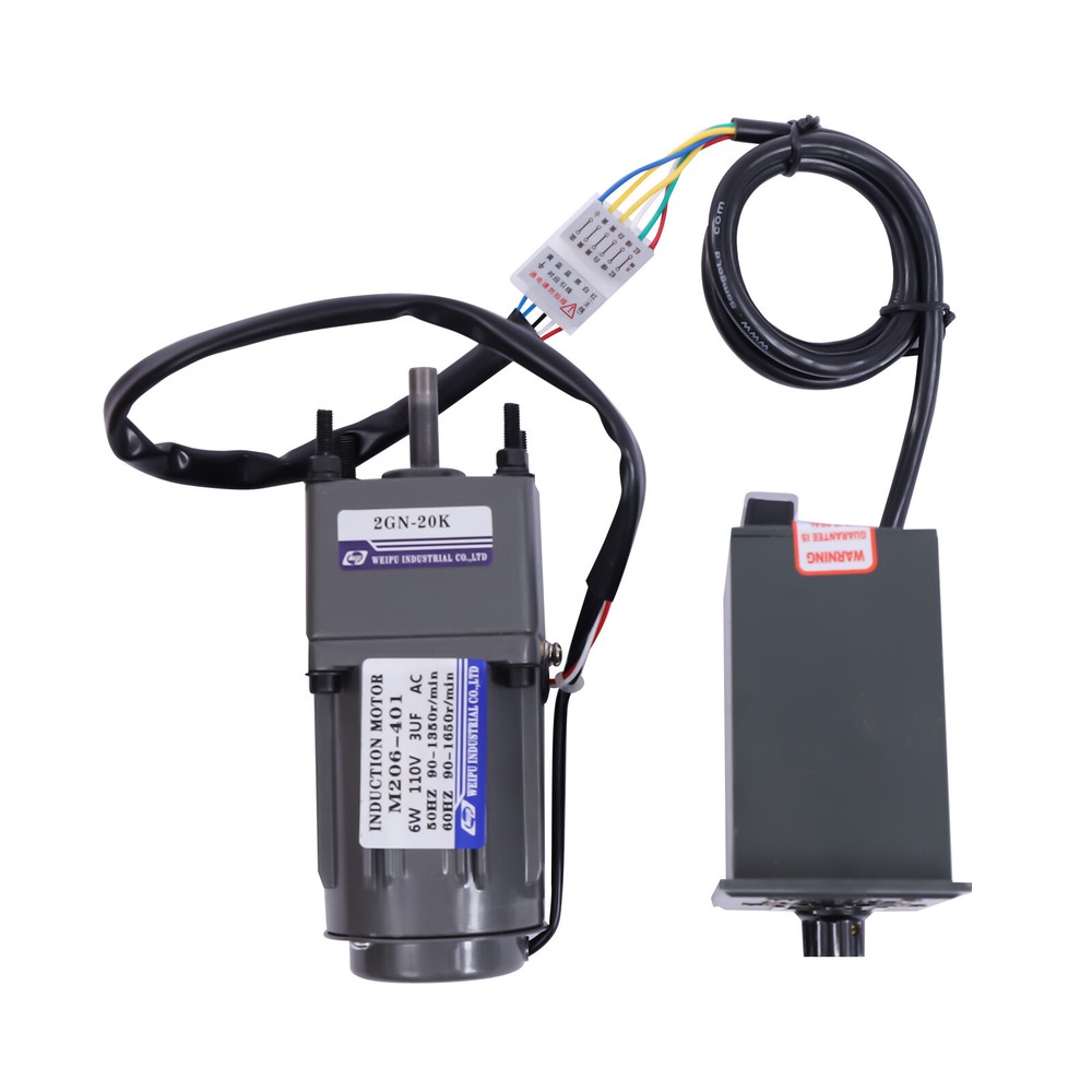 110V Gear Motor with Speed Controller - Adjustable Speed Regulator (20K)