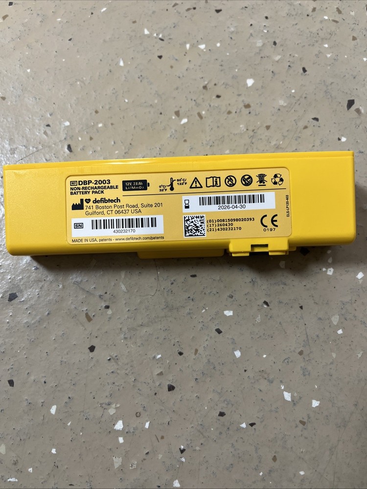 Defibtech View AED Battery DBP-2013 Battery Pack, Unit Tested 4/2026