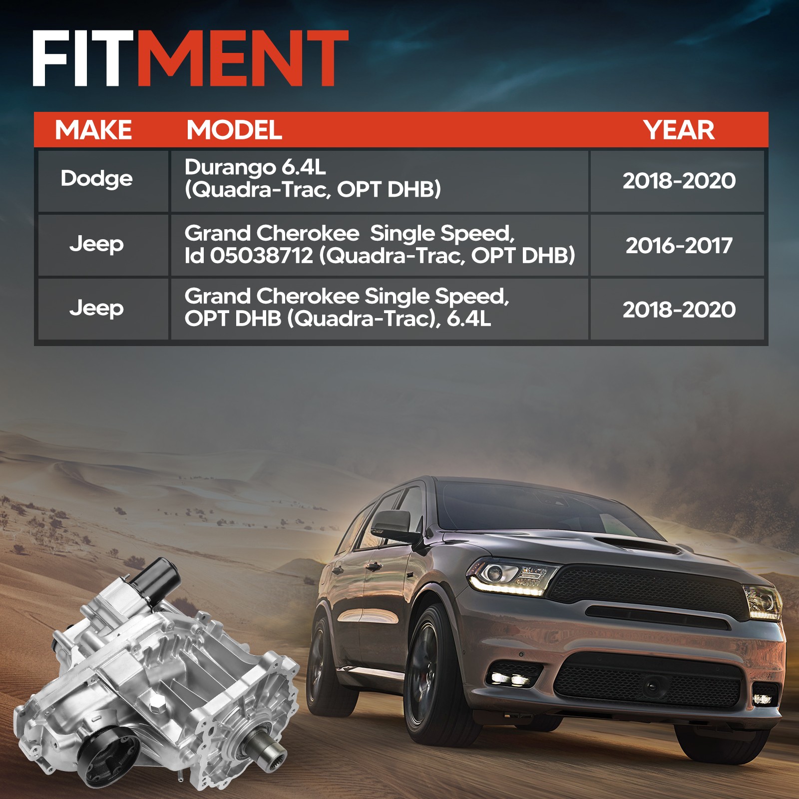 Transfer Case Assembly for Dodge Durango 2018-2023 Jeep Grand Cherokee 2014-2021