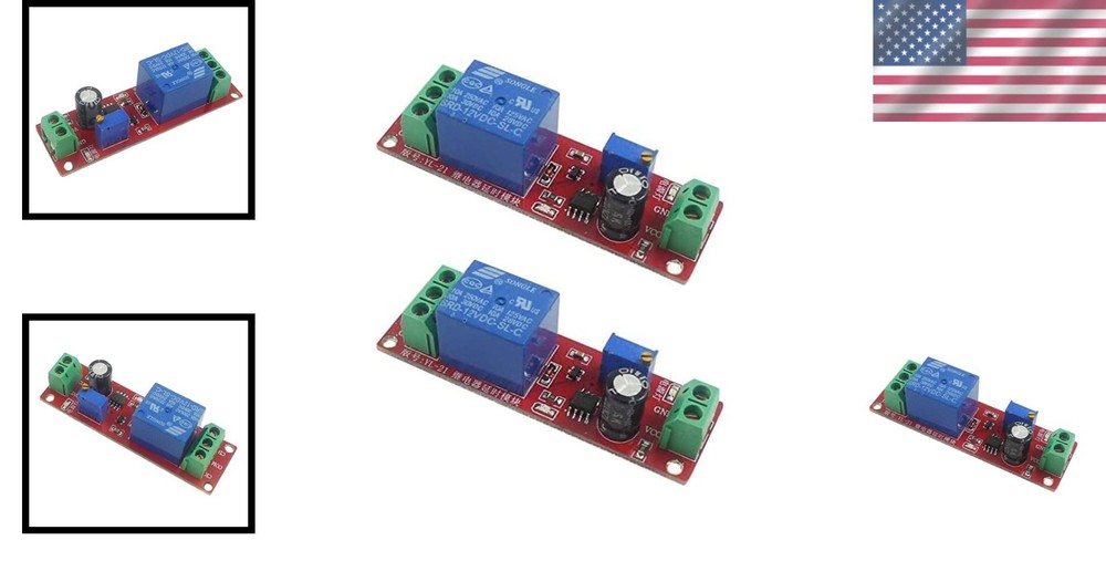 2-Pack 12V NE555 Adjustable Delay Timer Relay - Protects Electrical Systems