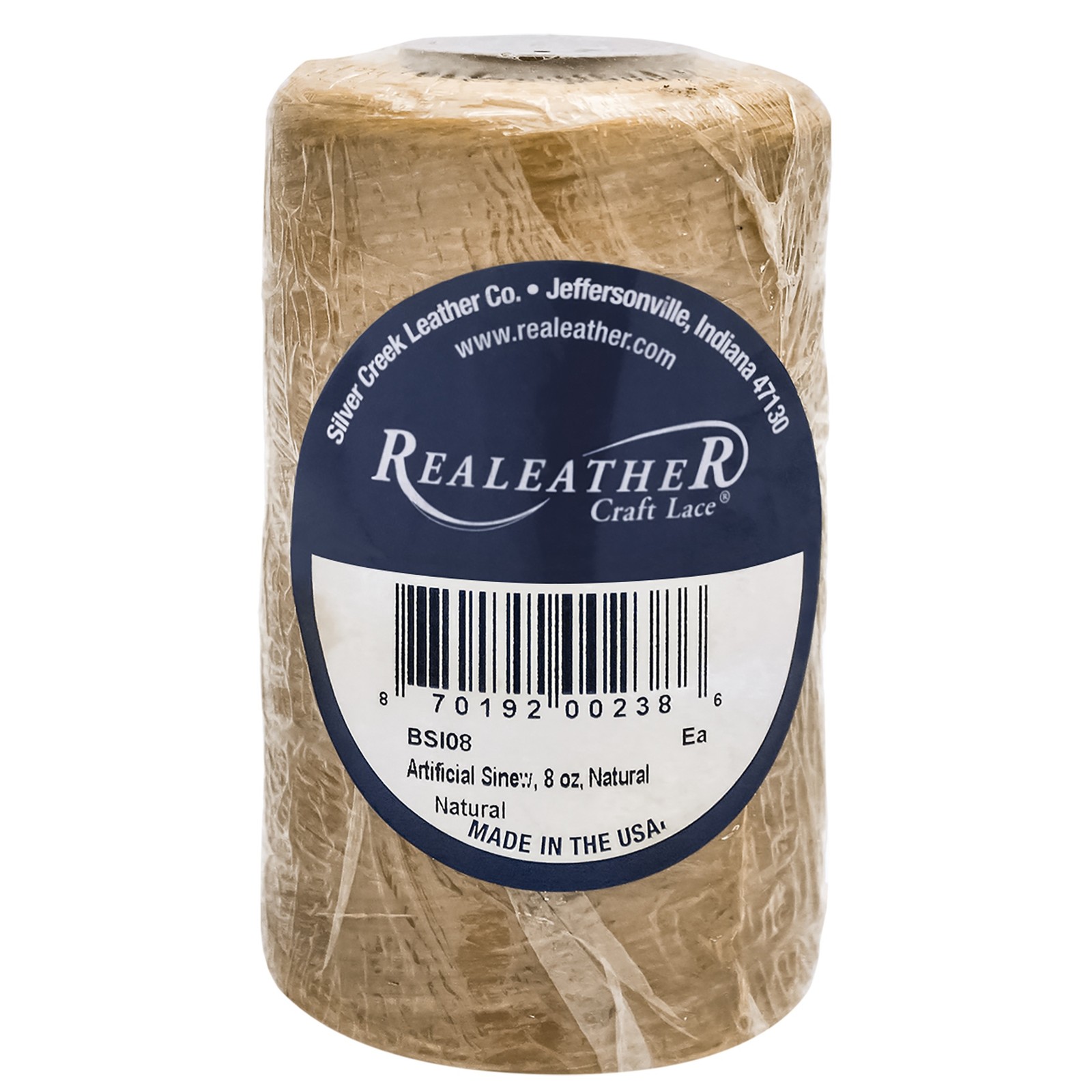 Realeather(R) Crafts Artificial Sinew 8oz-Natural