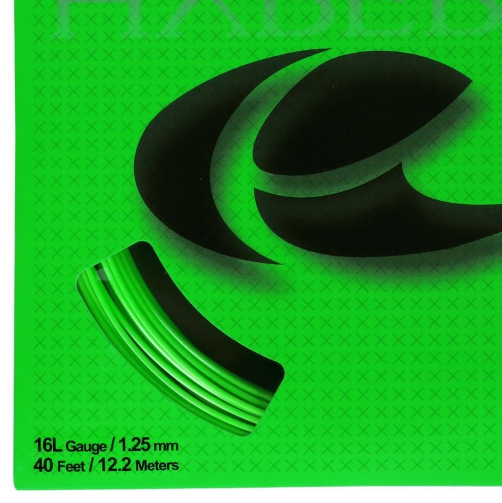 HyperG 16L Tennis String Set Durable 1.25mm Polyester for Control & Spin