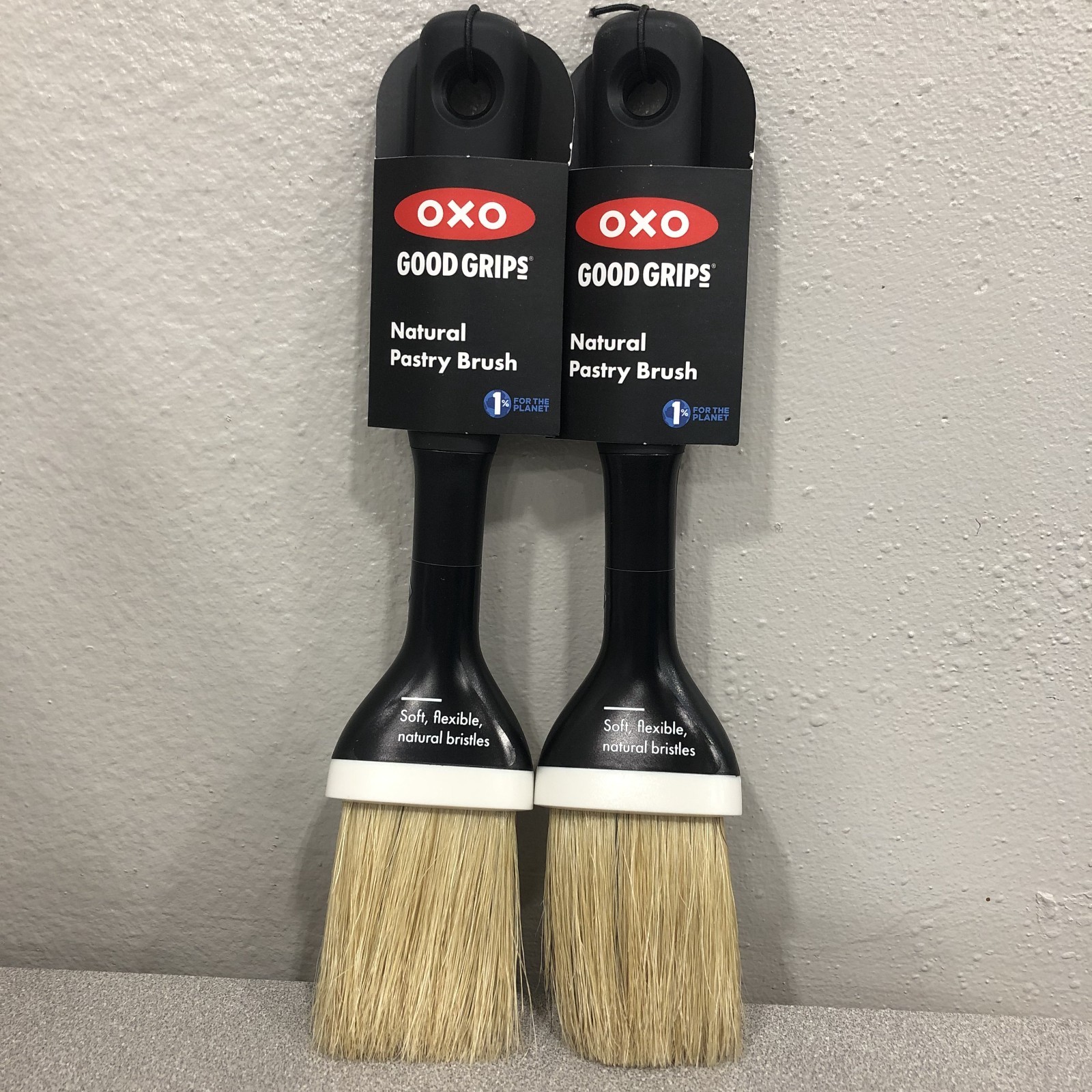 OXO 11295300 Good Grips Blk Plastic Pastry/Natural Brush BPA FREE