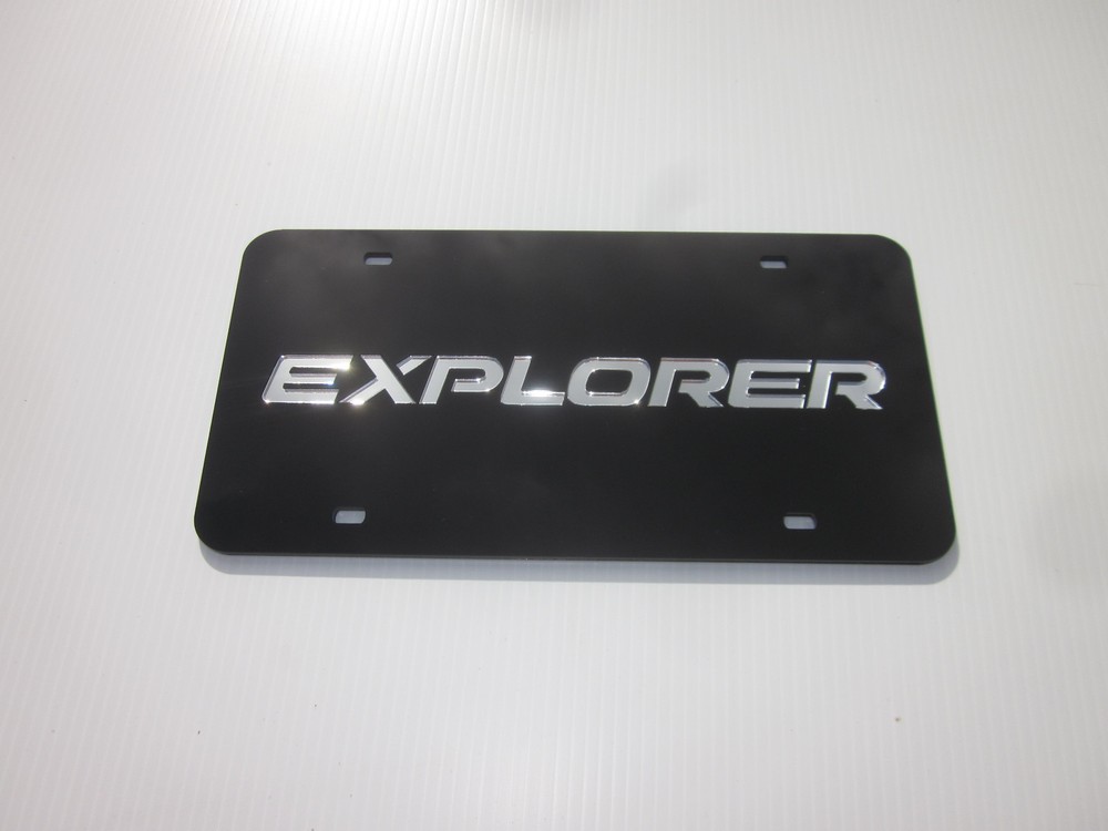 FORD EXPLORER Acrlic Mirror License Plate Auto Tag nice