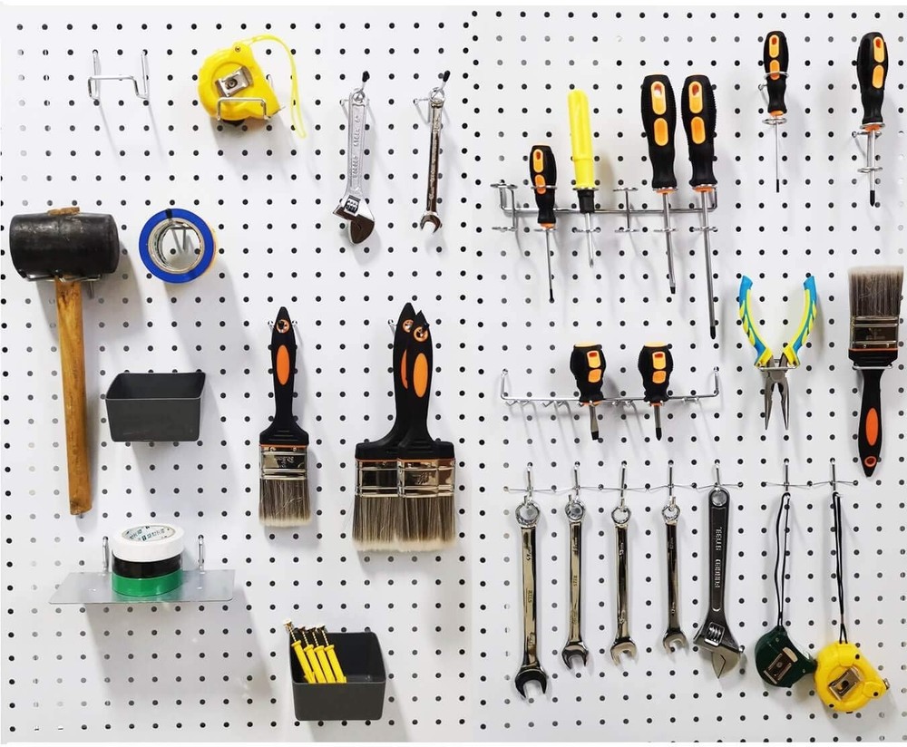 Efficient Tool Organization: 140-Piece Peg Hook Set with Bins and Hooks