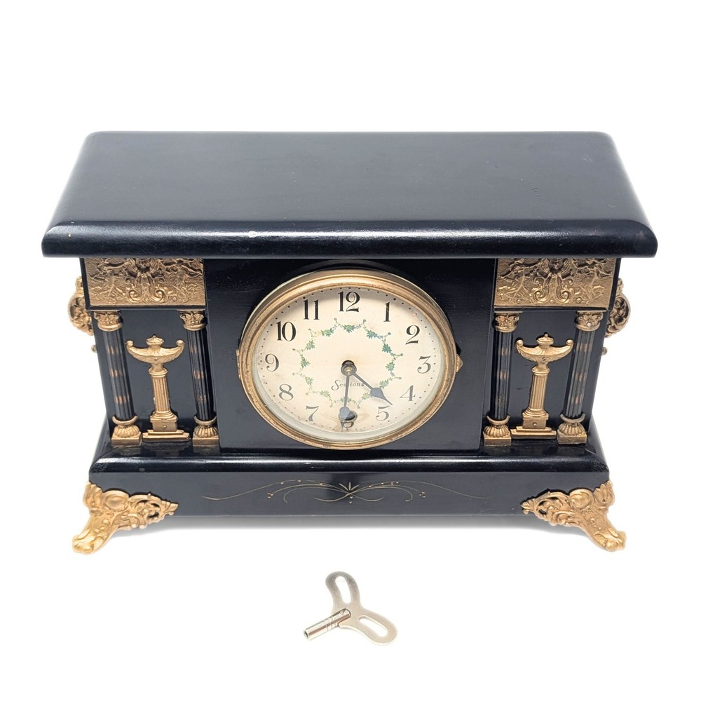 Sessions Fully Restored Regency 31-Day Time-Only Mantel Clock
