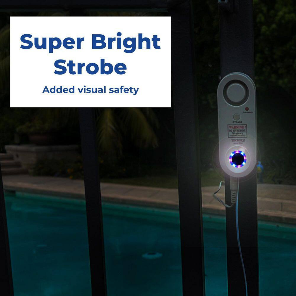 Safe Pool Alarm with High-Visibility Strobe Light