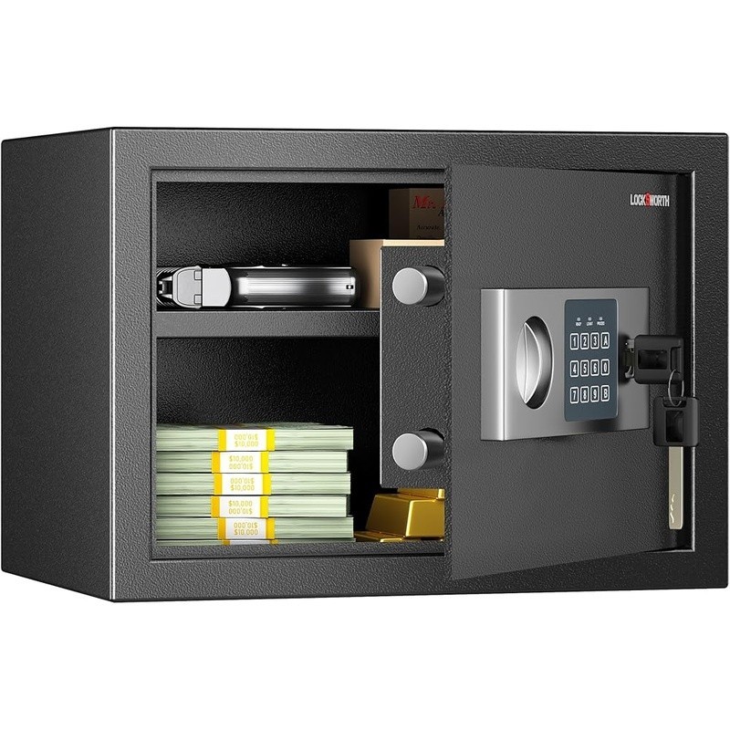 Compact Safe Box Electronic Lock Removable Shelf Anti-Theft Security System New