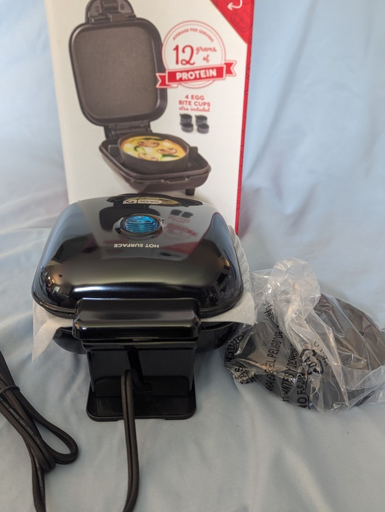 Dash Egg Bite Maker New, makes 4 egg bites with recipe guide