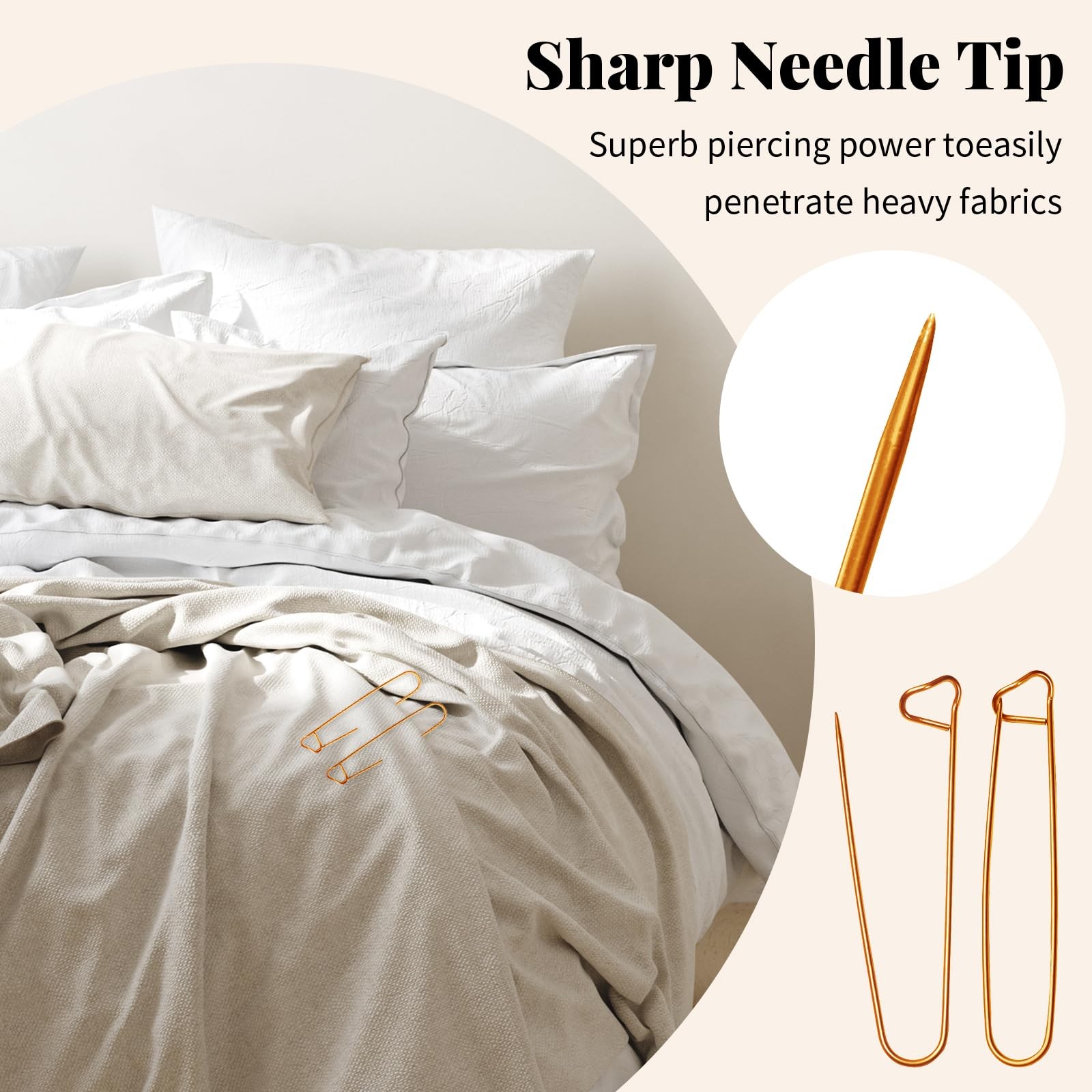 10 PCS Extra Large Safety Pins,Gold Big Safety Pins for Clothes Sweater