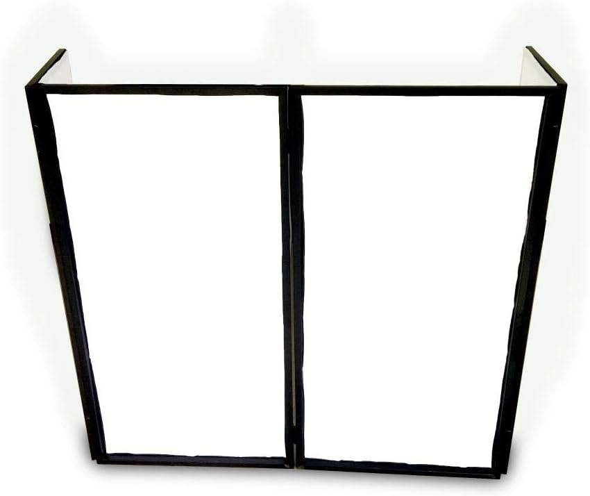 Pyle DJ Booth Foldable Cover Screen - Portable (48"x24.2"x46" White)