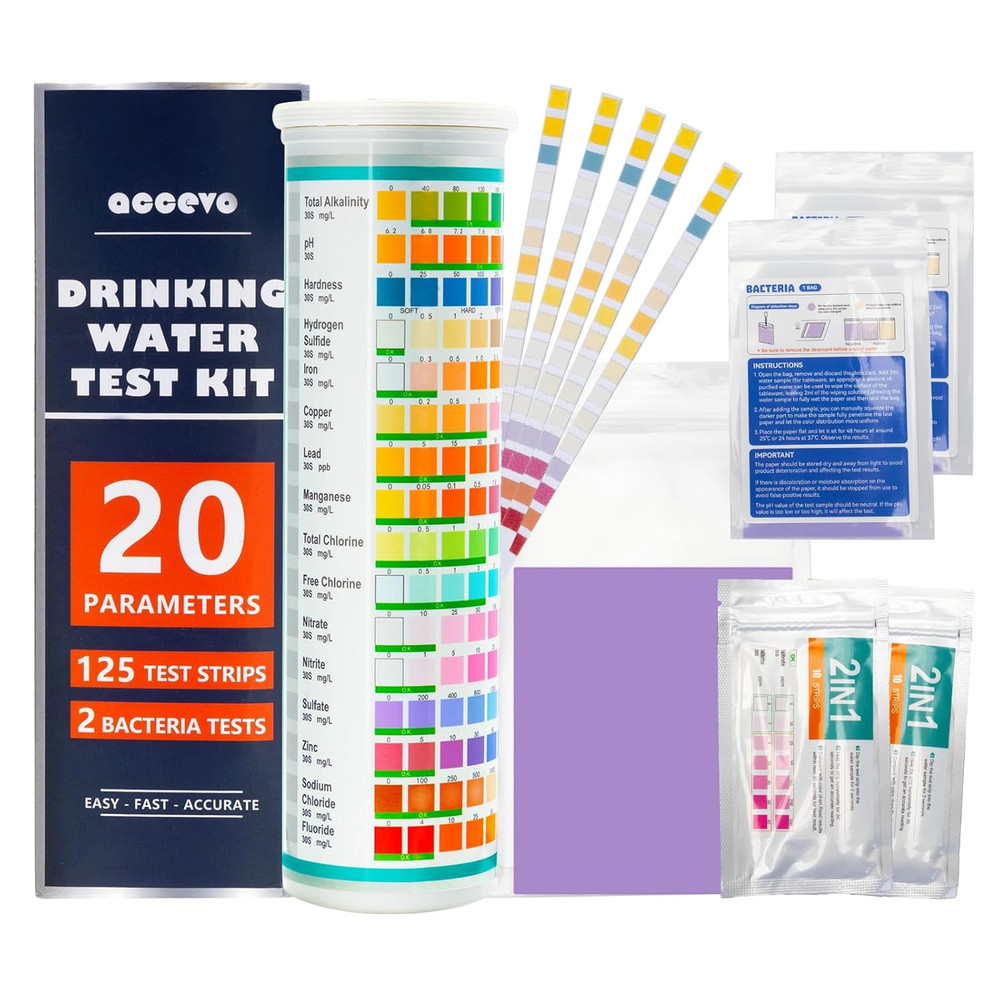 Water Testing Kits 125 Testing Strip 20 in 1 Complete Test Kits
