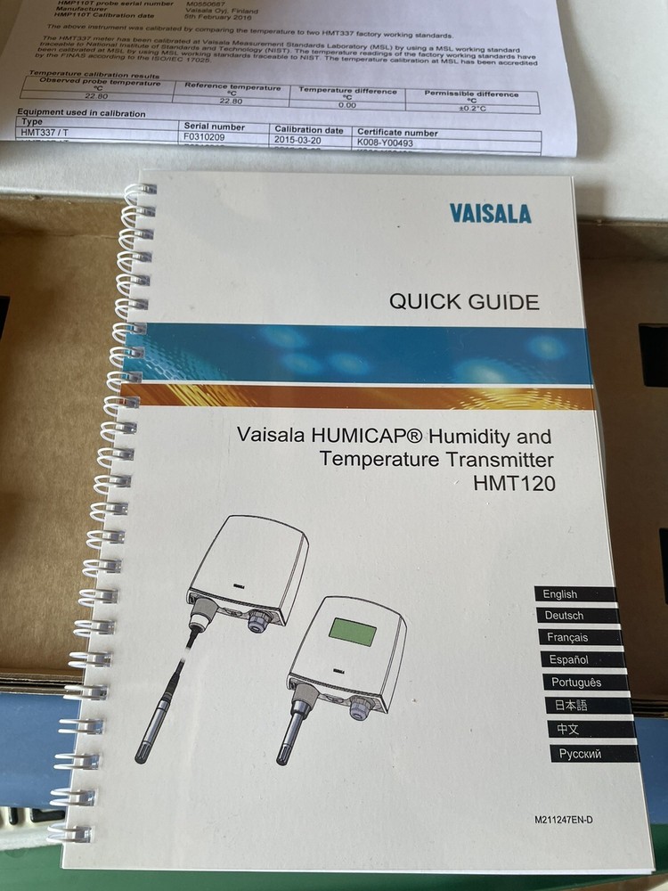 vaisala temperature data logger hmt120