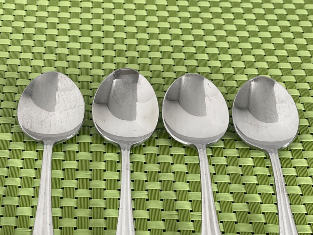 Reed & Barton SARAJEVO Stainless 4 Teaspoons Select Flatware B82WU