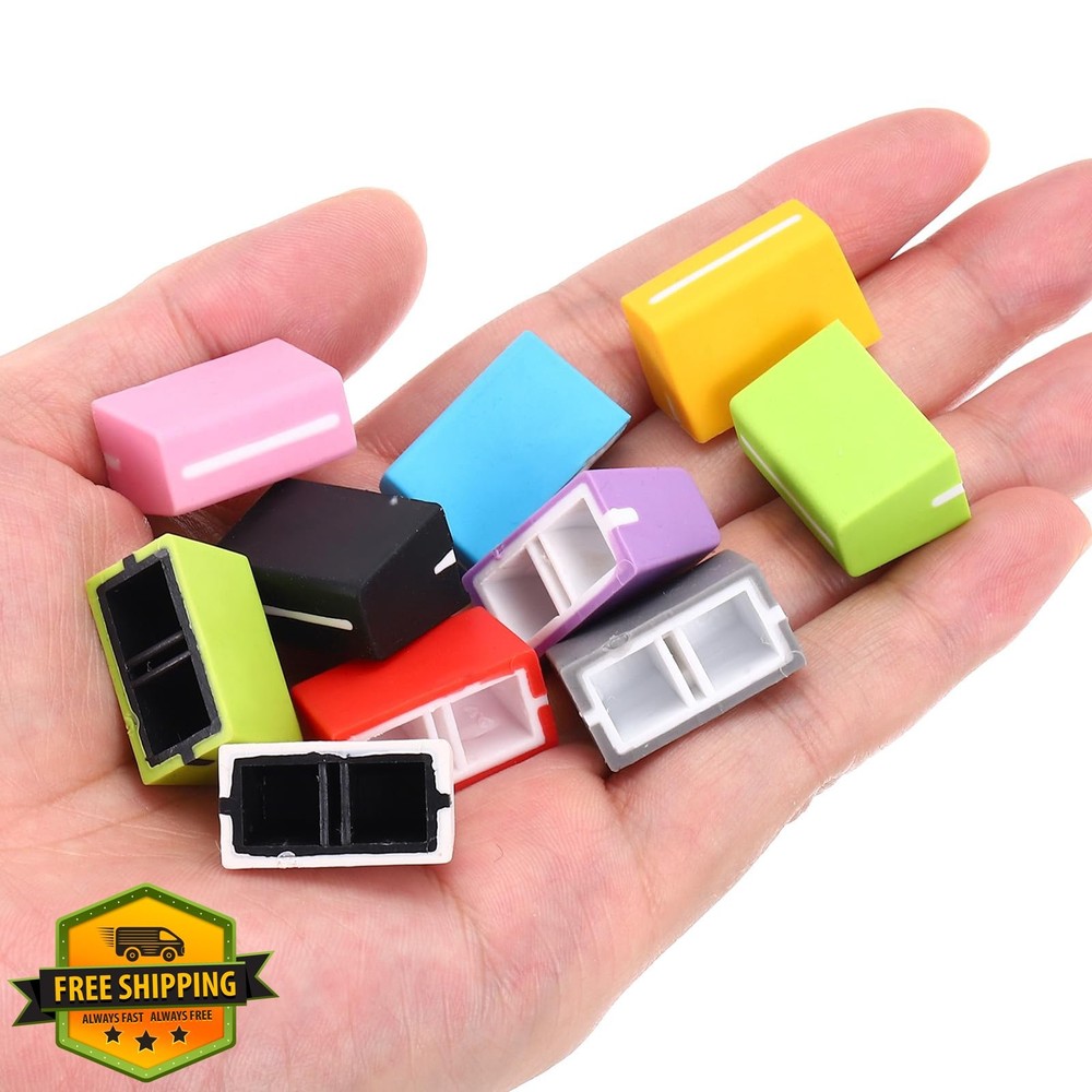 MECCANIXITY Fader Knobs Red Mixer Cap Slider 5 Pack