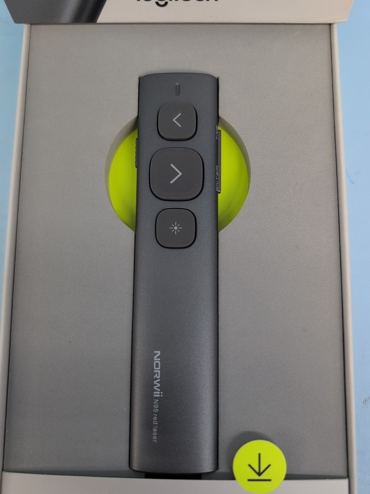 Logitech Spotlight Presentation Remote 100 Ft Range Slate 910-004654