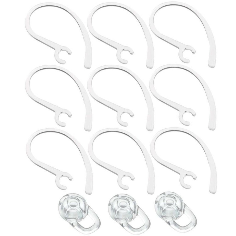 Universal 9 Piece Small Earhooks w/3 Pack Replacement Earbuds Ear Gels Tips