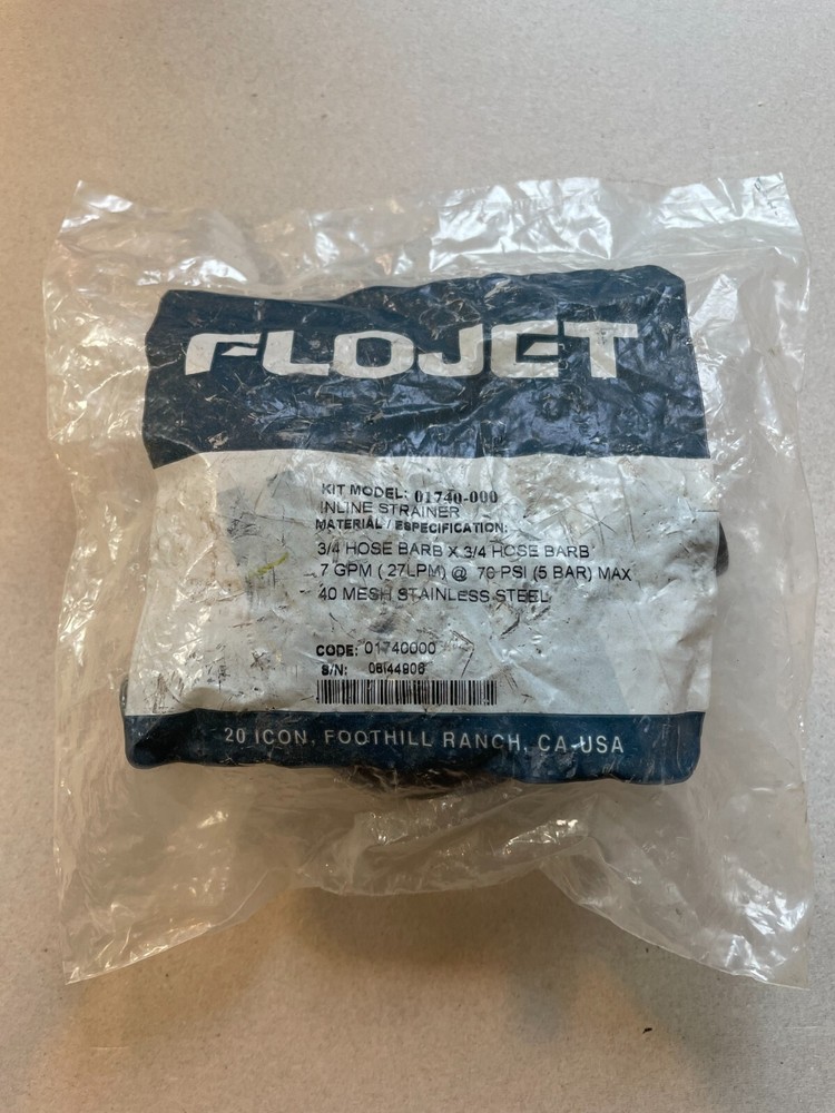FLOJET INLINE STRAINER 01740-000 - NEW
