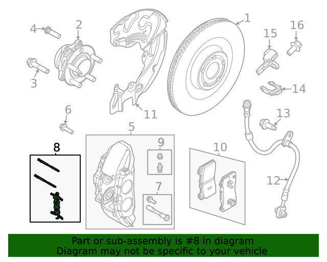 Genuine Ford Caliper Hardware Kit G1FZ-2068-A
