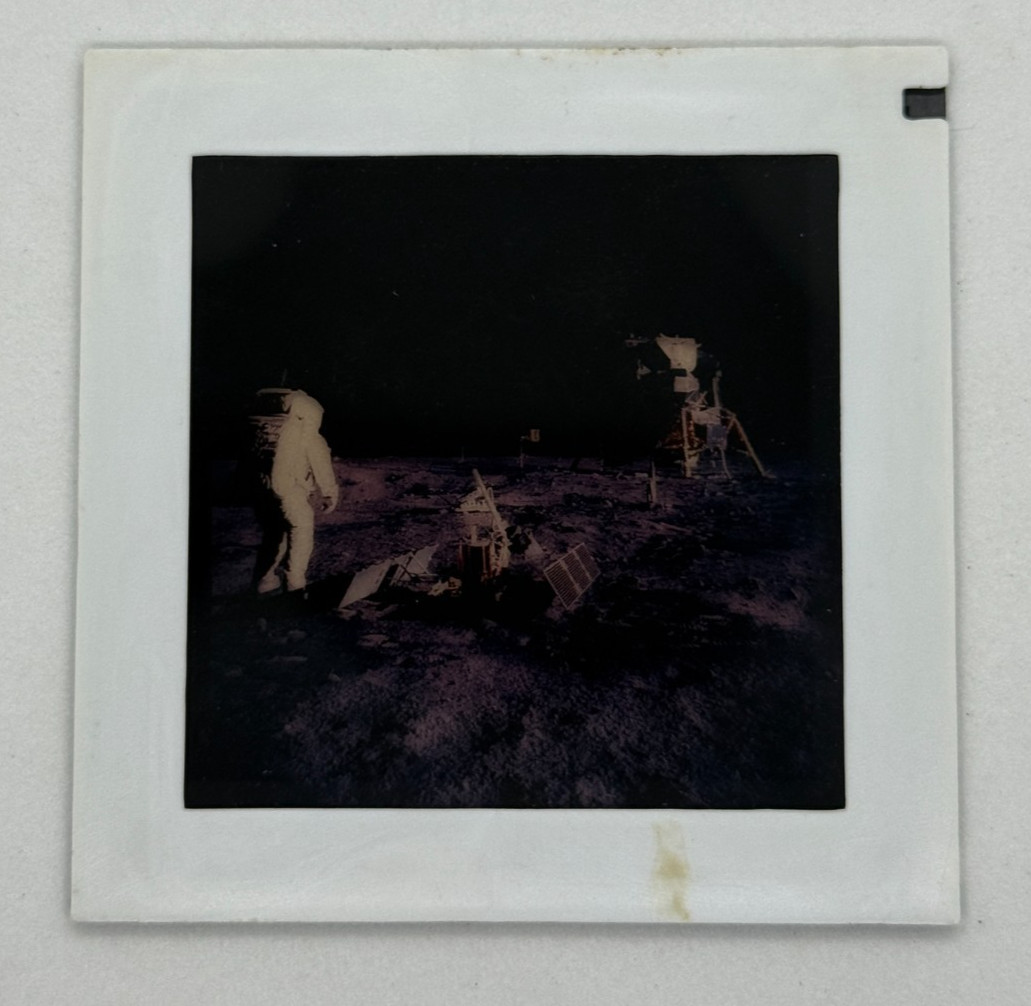 Film Slide of Apollo 11 Lunar Landing 70mmx70mm, color