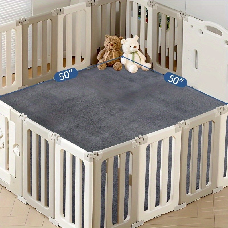 Baby Play Mat 1.3" Thick Soft 50"×50" Playpen Mat Non-Slip Rug for Crawing,Kids