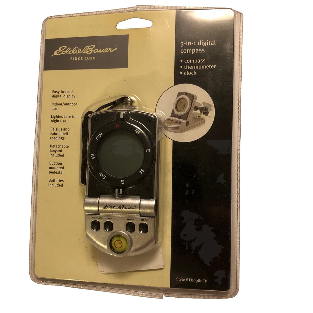 Eddie Bauer Compass Digital EB9980CP Thermometer Clock