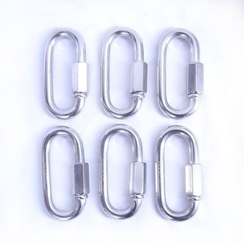 3.5 Inch 304 Stainless Steel Carabiner and Stainless Steel Chain Quick 3.5inch