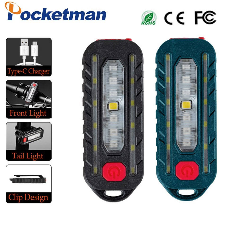 LED Warning Light Red Blue Strobe Shoulder Flashlight Waterproof Outdoor Running