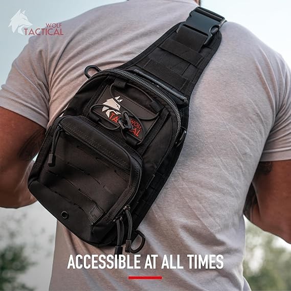 Compact EDC Sling Bag - Concealed Carry Shoulder Bag for Range,...