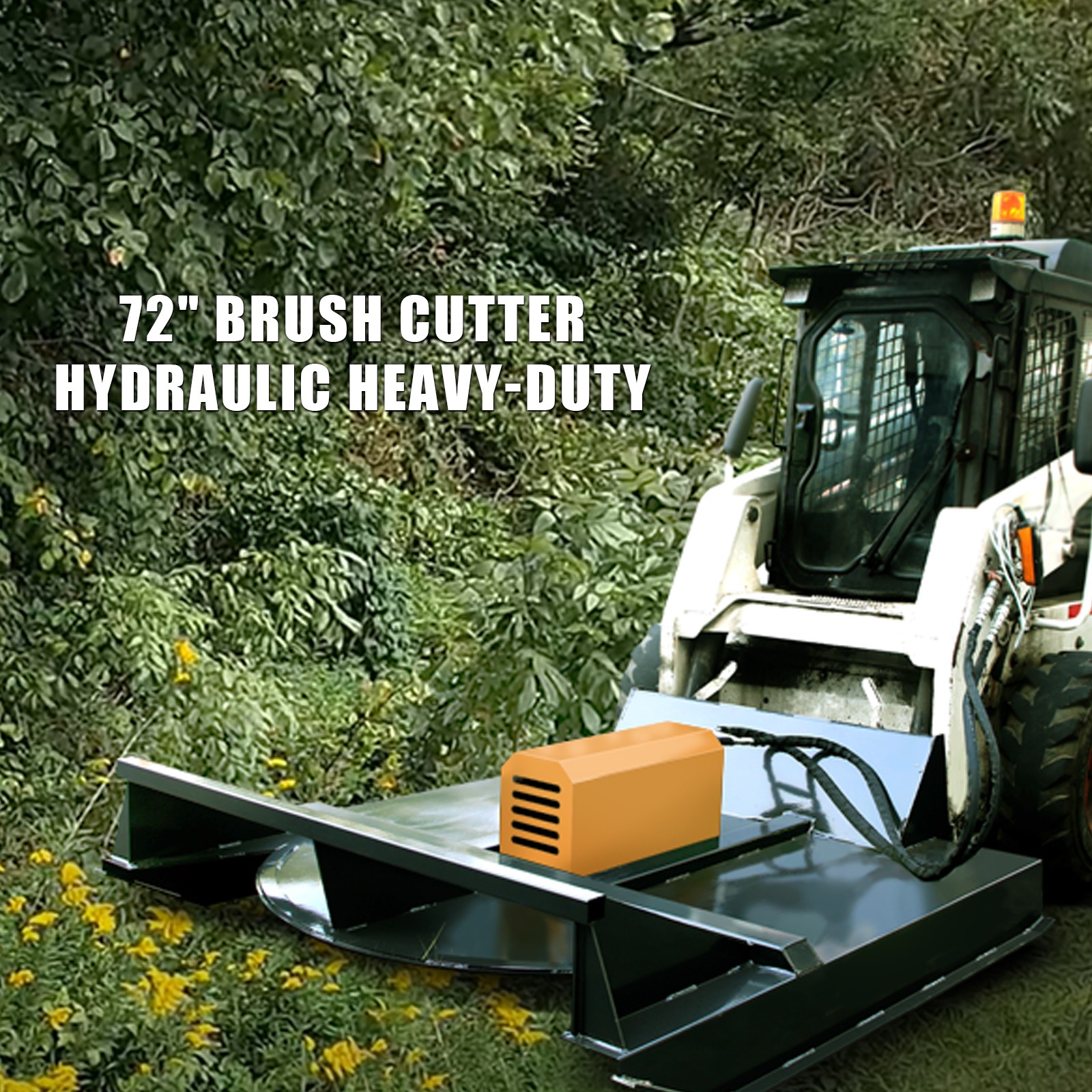 Wolverine BC-13-72W Skid Steer Brush Cutter Mower 72in Heavy Duty 2 Blades