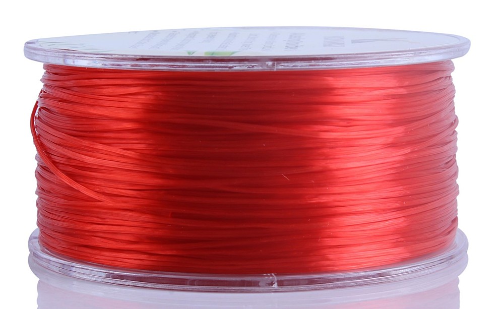 KONMAY 0.8mm Red Spandex Elastic String with Flat 90 Yards,