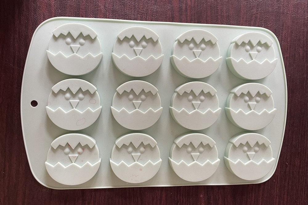 12 Cavity Silicone Chicks in Easter Egg Candy Cookie Mold
