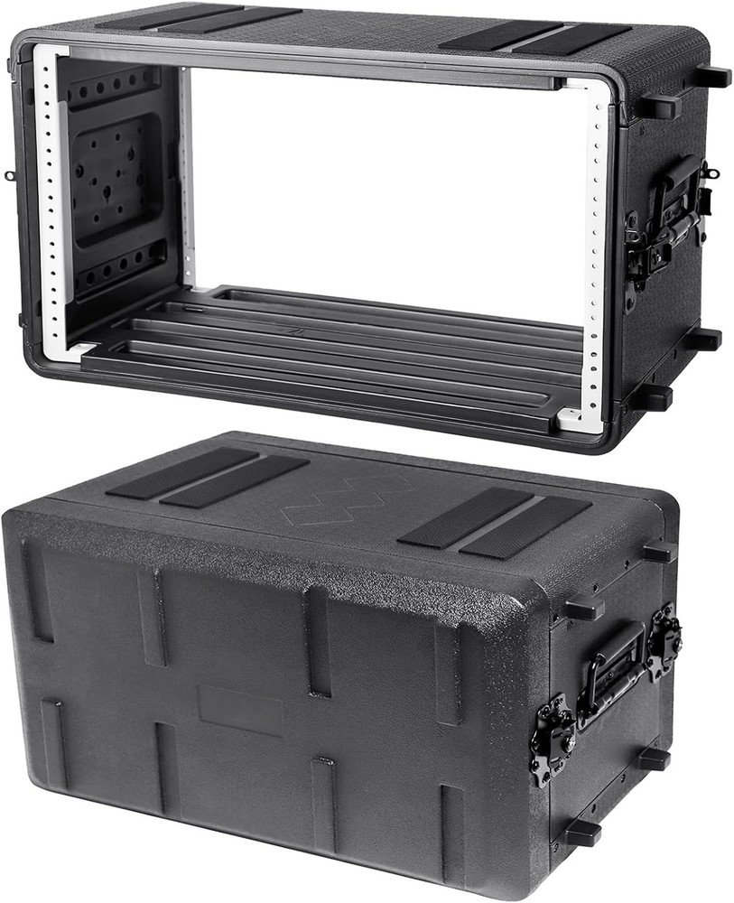 4U Rack Case Shallow 12" Depth, 19" Rackmount Flight Case for Amplifier, Audio