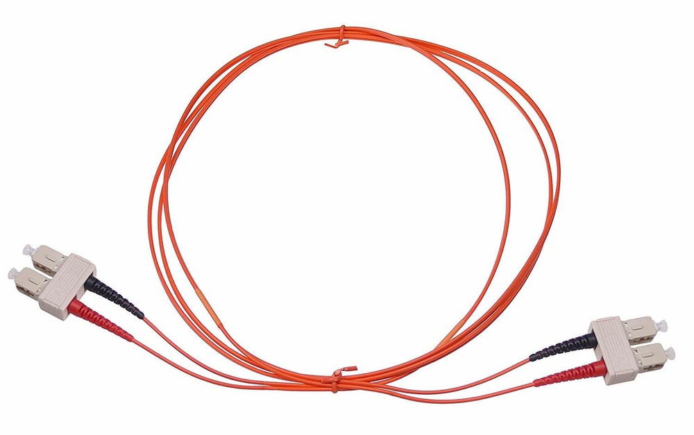 Multimode Duplex 50/125 Optical Fiber Nonconductive Riser Jumper Cable OM2 NEW