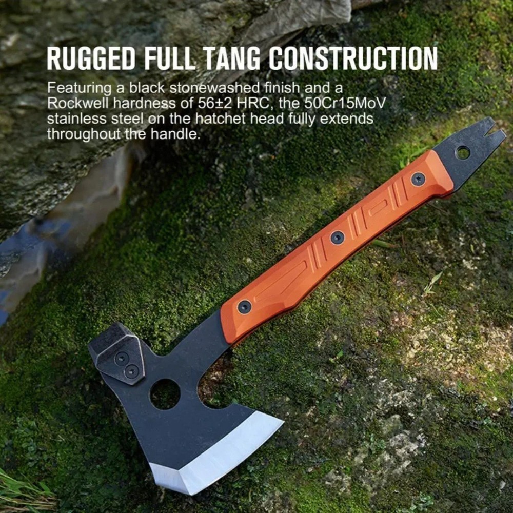 Multi Tool Camp Hatchet, Utility Survival Tool, Axe, Hammer, Crow Bar