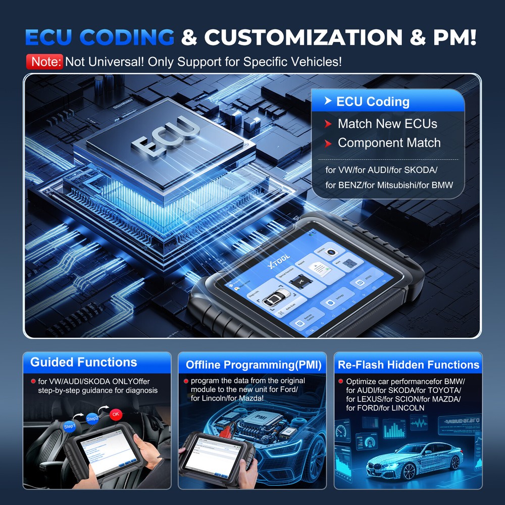 XTOOL D8S Bidirectional OBD2 Scanner Topology Map Diagnostic Tool Key Programmer