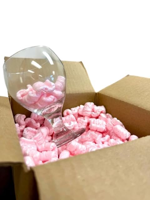 Bubblefast! 1.5 cu. ft. (10 Gallons) Pink Anti-Static Packing Peanuts Popcorn