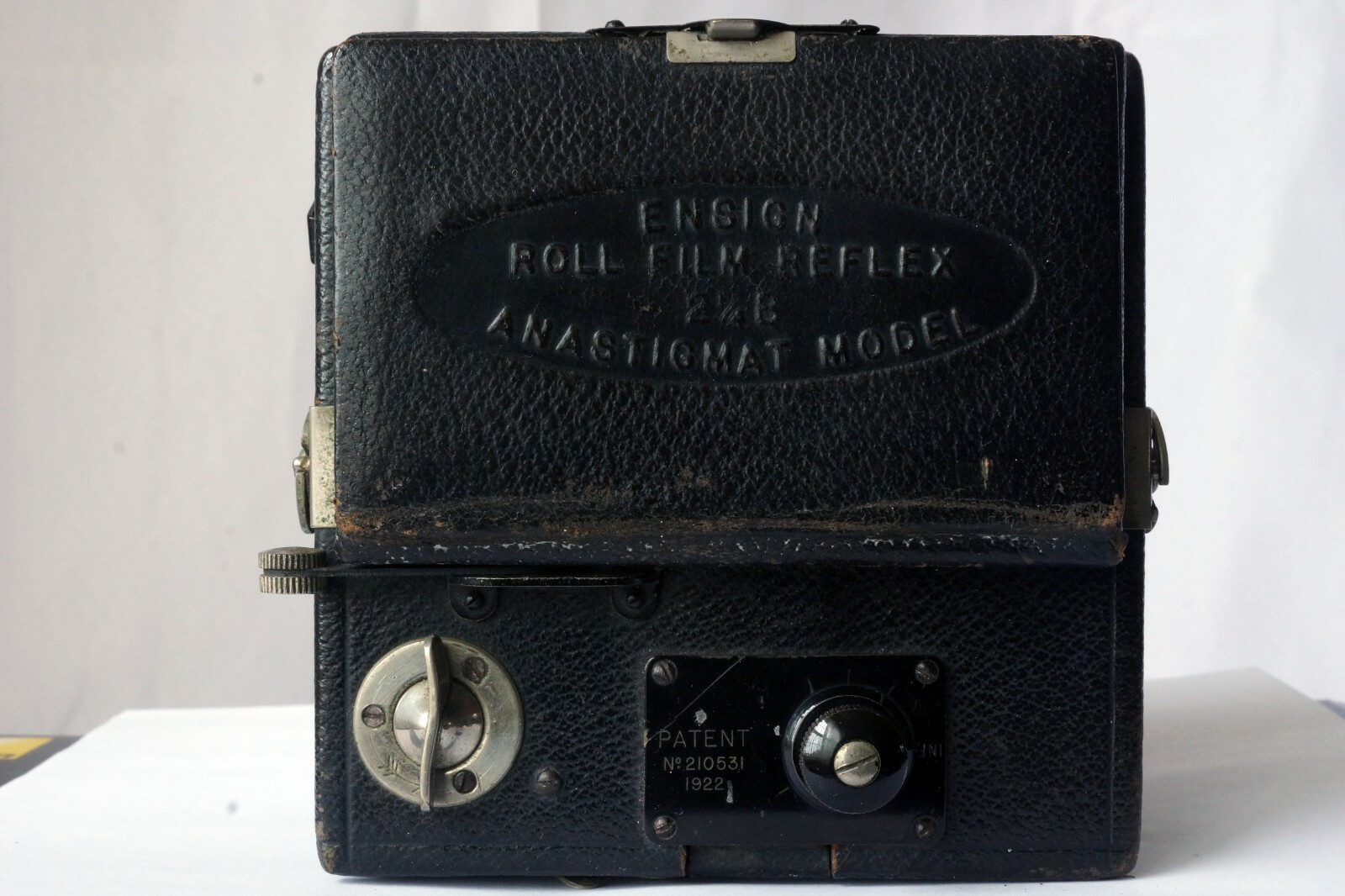 1920s Houghton Ensign 120 Roll Film Reflex Box Folding 6x9 Camera Work Well Rare