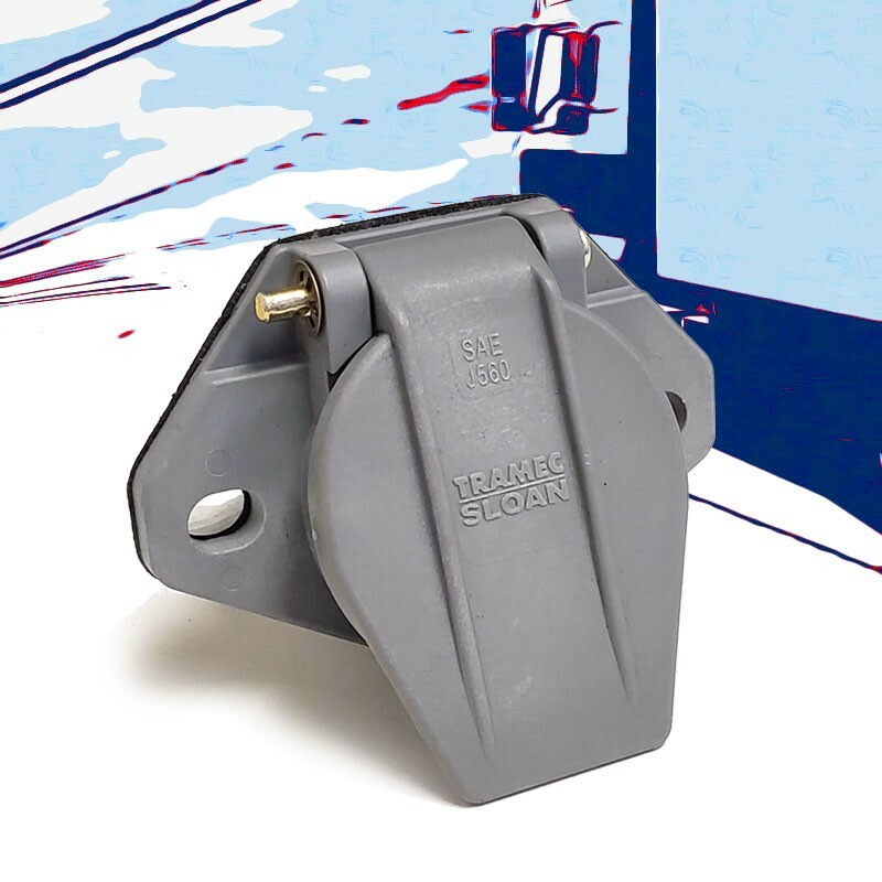 Tramec 38501 Nylon 7-Way Smart Box Solid Pins Receptacle Socket Replacement