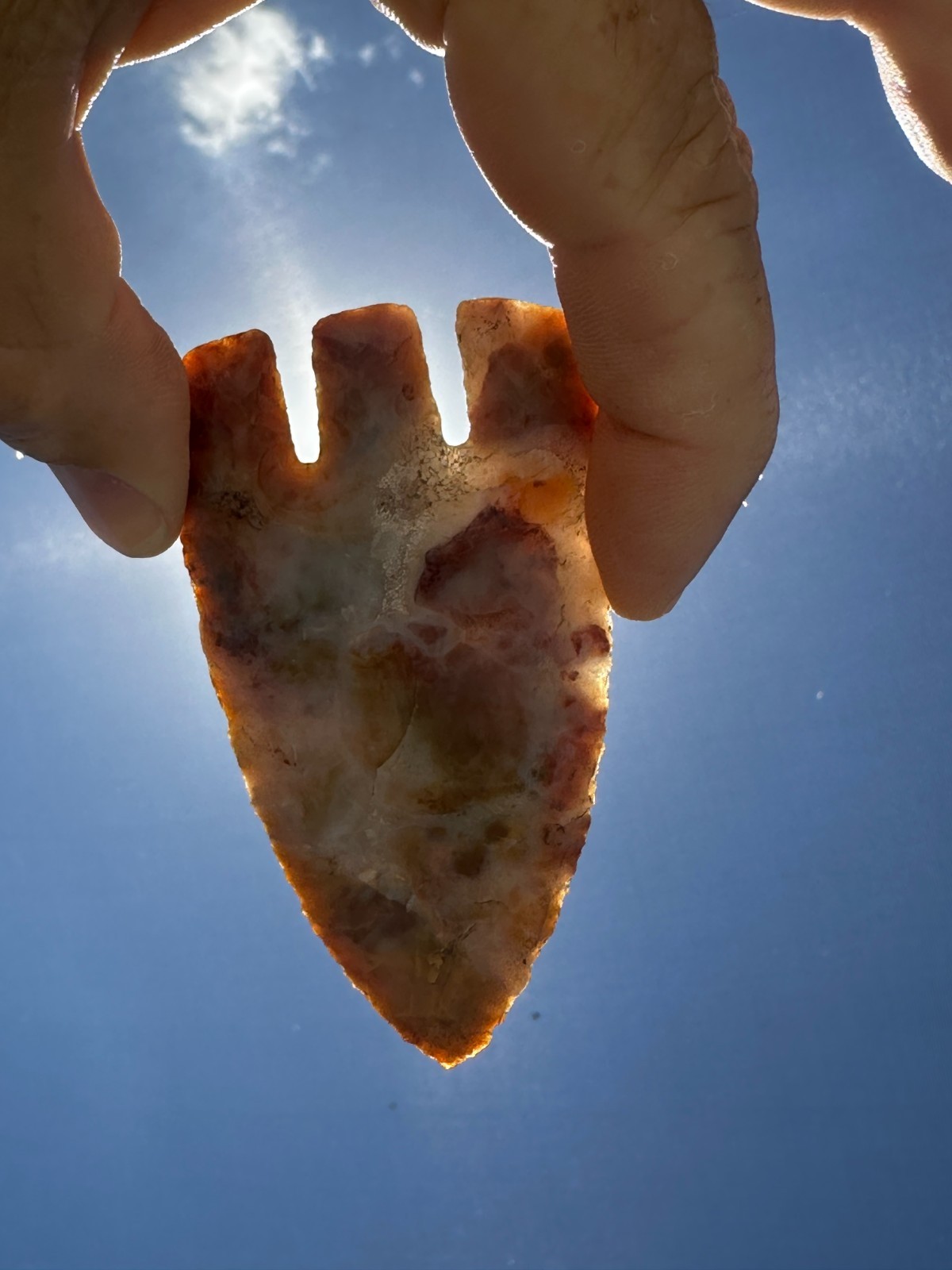 3 1/2" Flintridge Calf Creek Point, Indian Artifacts, Hopewell, Arrowheads