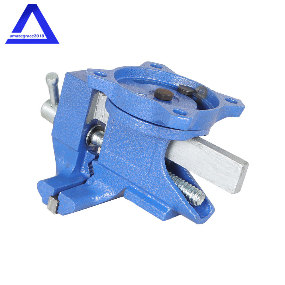 4.5" Heavy Bench Vise with Anvil Swivel Locking Base Table top Clamp New