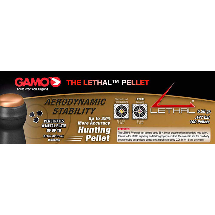 Gamo 632274054 Lethal Pellets .177 100 Count *2 Pack*