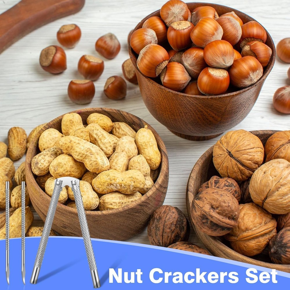 Nut Cracker Set, Nutcracker Tool, Lobster Crackers and Picks Set, 3 Pcs Classic