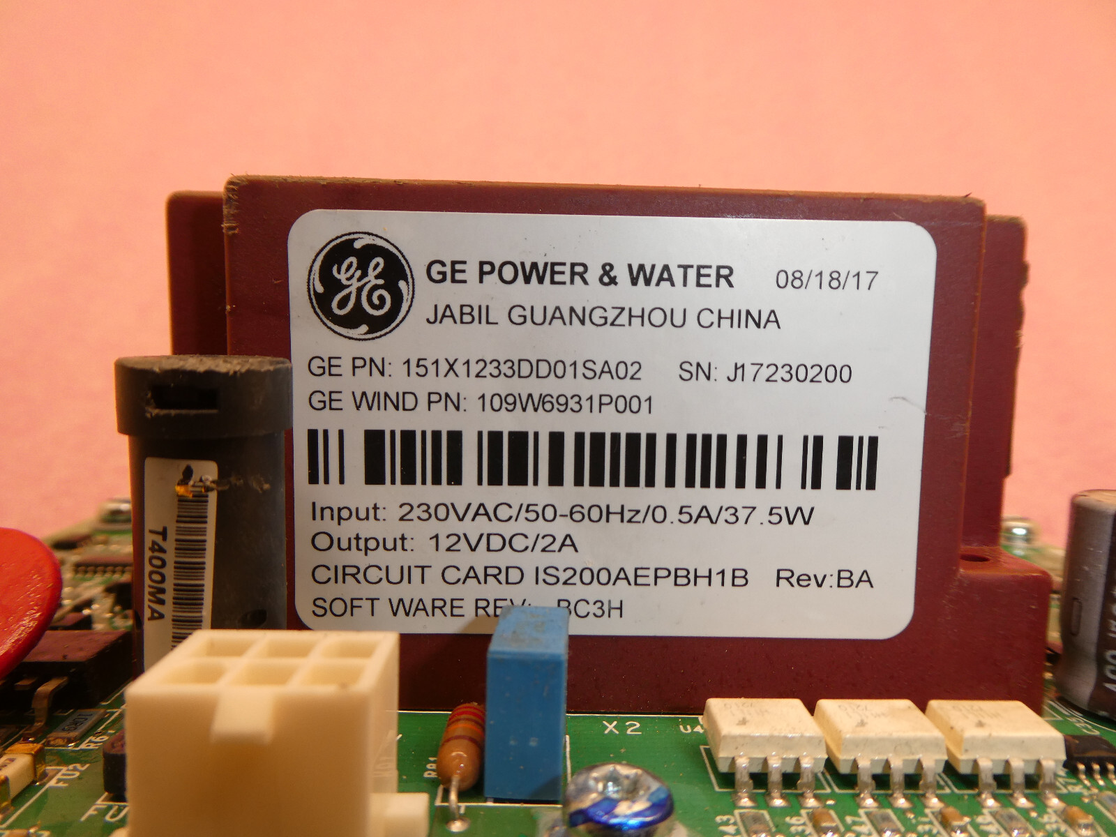 GENERAL ELECTRIC GE 151X1233DD01SA02 BATTER CHARGER SUB ASSEMBLY BOARD